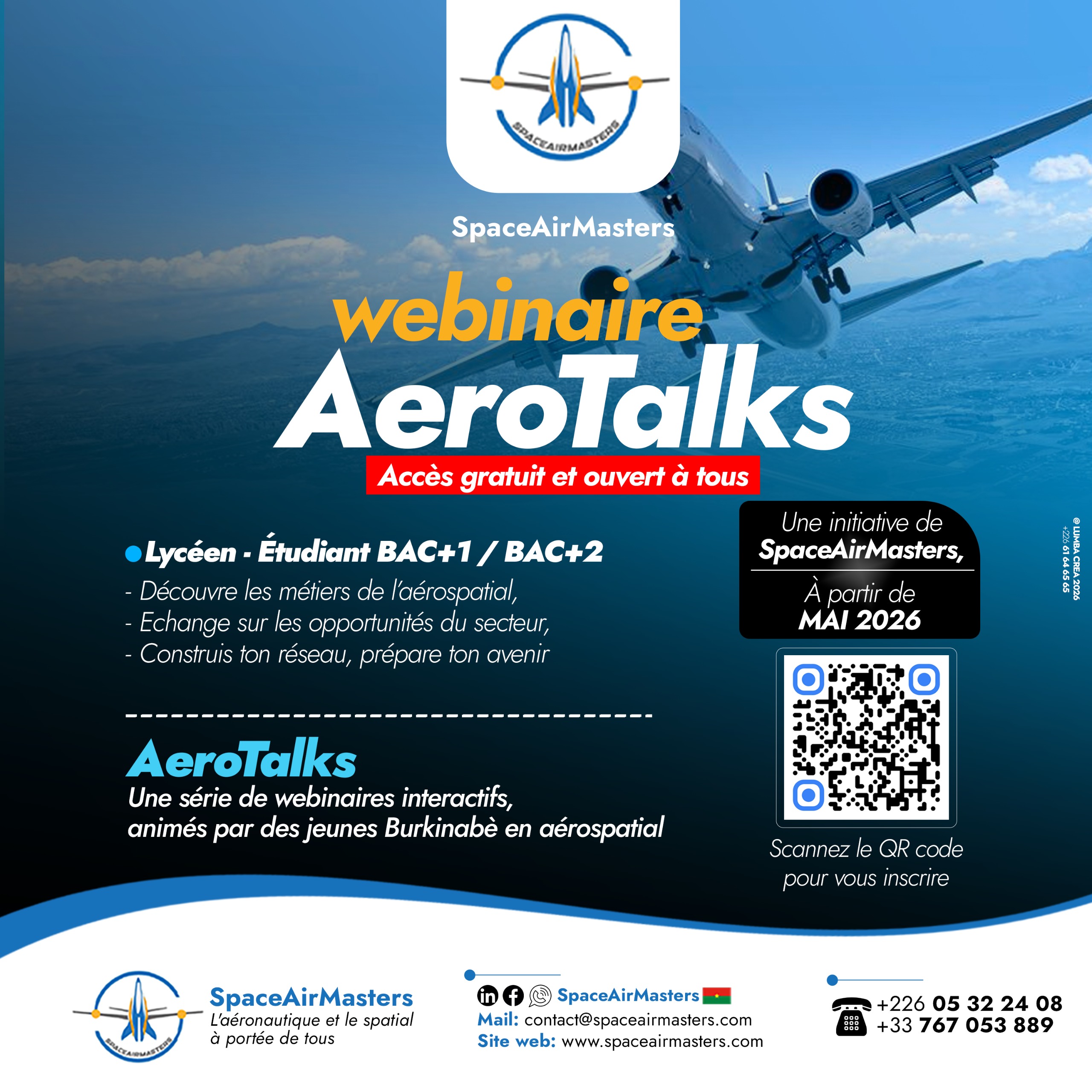 SpaceAirMasters lance le programme AeroTalks au profit des lycéens et étudiants